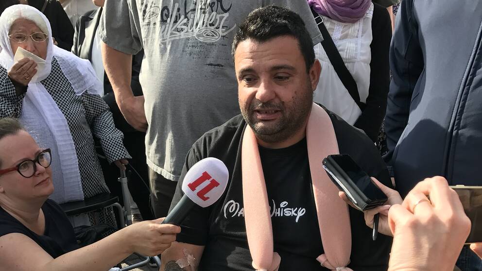 Hassan Zubier är tillbaka på torget där attacken skedde.