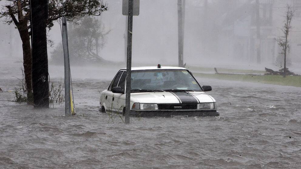 Översvämningar i New Orleans, Louisiana efter orkanen Katrina 2005.