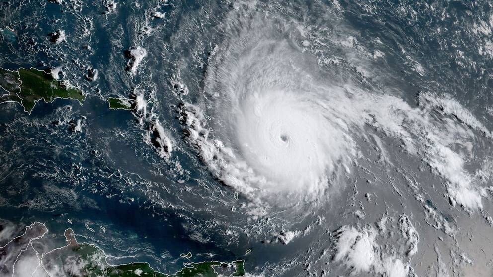 Satellitbild Orkanen Irma tagen den 2 september.