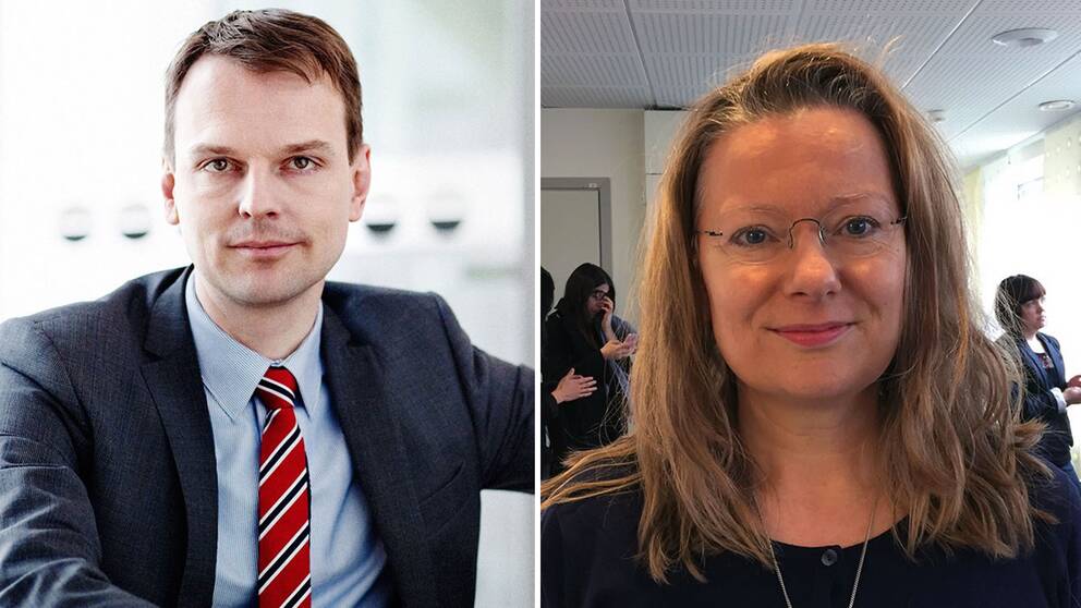 Peter Danielsson (M), kommunalstyrelsens ordförande, och Maria Winberg Nordström (L), ledamot.