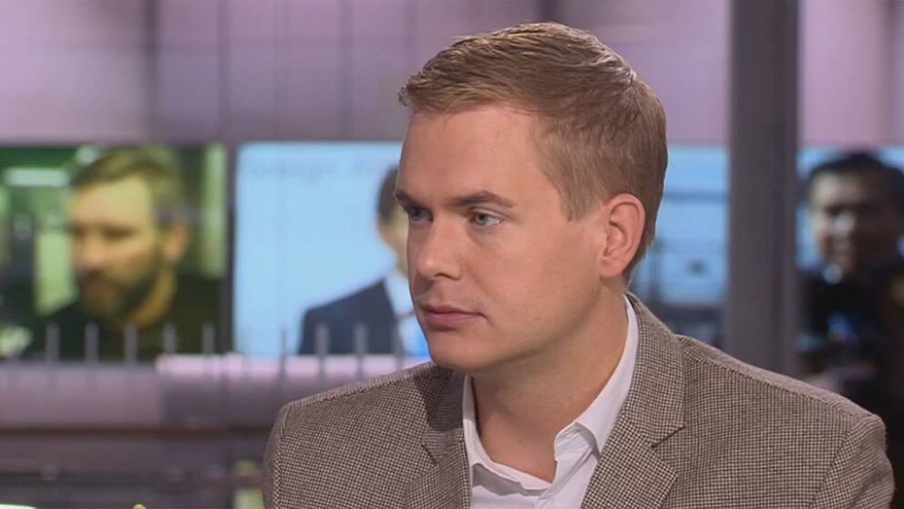 Gustav Fridolin (MP) i SVT:s Morgonstudion.