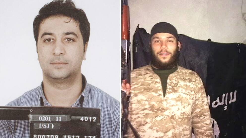 De svenska terroristerna Mohamed Aziz Belkaid och Osama Krayem i ett bildmontage. 