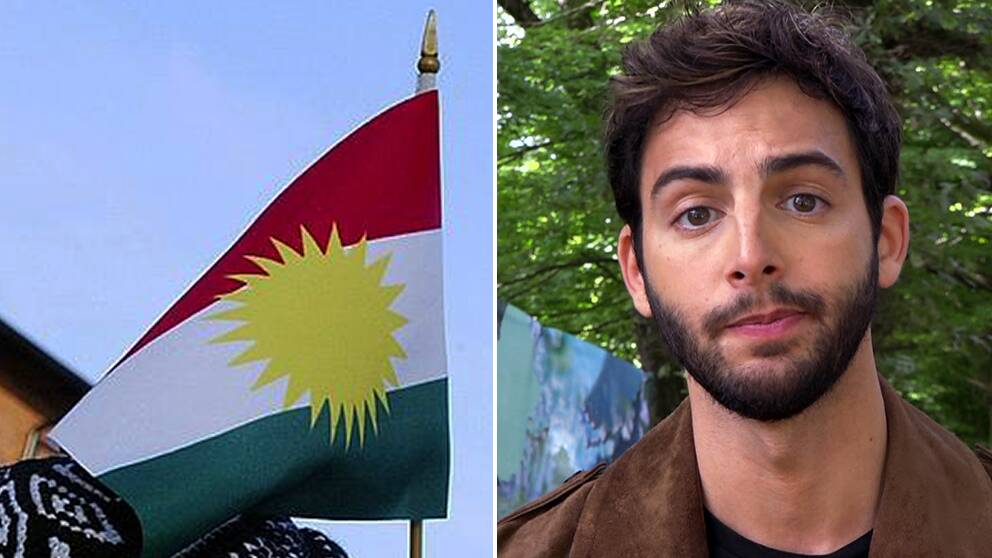 Kurdiska flaggan och Darin Zanyar 