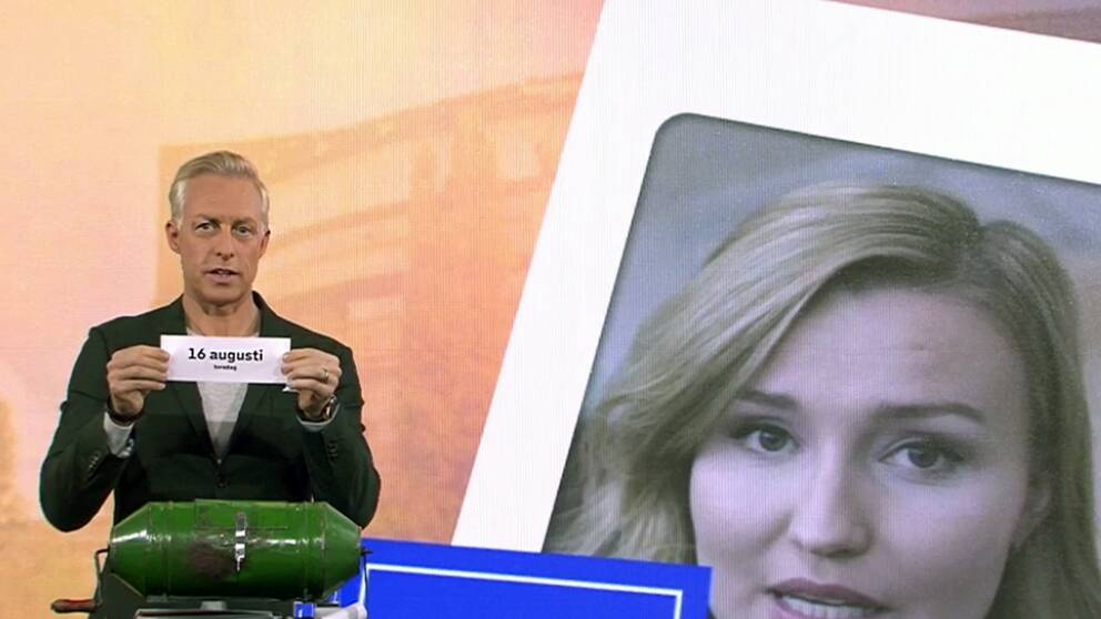 Lottdragning om datumen för partiledarutfrågningen i SVT inför valet 2018.