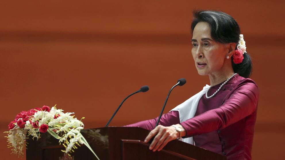 Burmas ledare Aung San Suu Kyi vann Nobels fredspris 1990, men har sedan dess mött omfattande kritik.