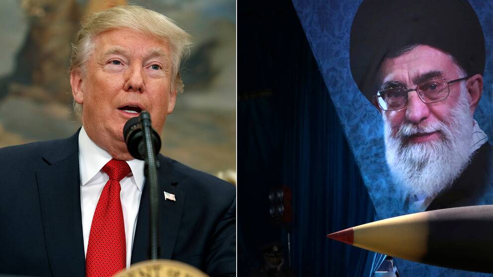 USA:s president Donald Trump och Irans ledare ayatolla Khamenei.