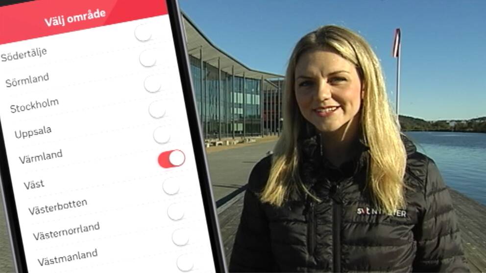 Rebecca Nyström berättar om appen SVT Nyheter.