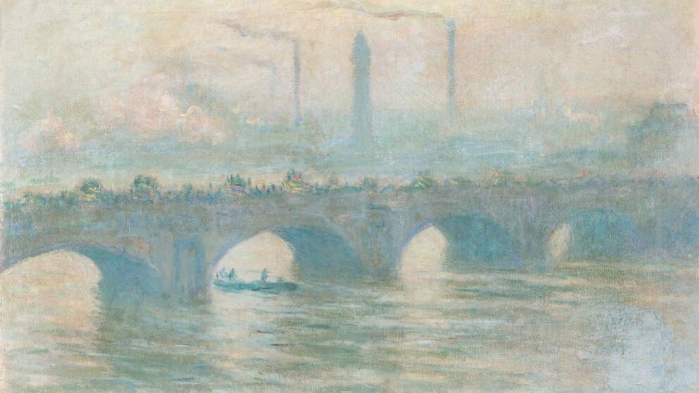 Claude Monets ”Waterloo Bridge” från 1903 fanns bland de skadade verken som hittats hos konstsamlaren Gurlitt.