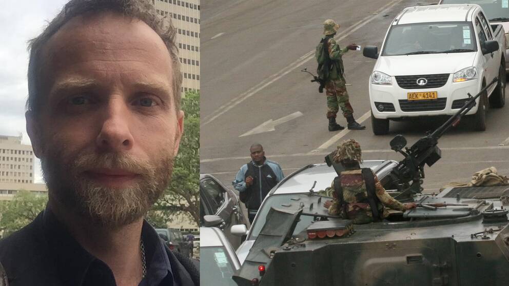 Johan Ripås och gatubild Harare