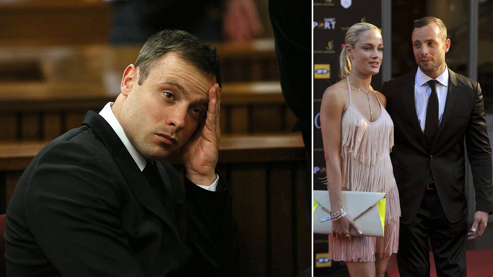 Oscar Pistorius tillsammans med flickvännen Reeva Steenkamp