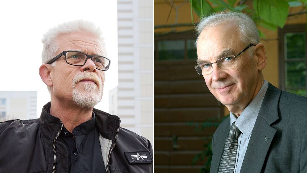 Professor emeritus Jan Hjärpe och professor Mattias Gardell.