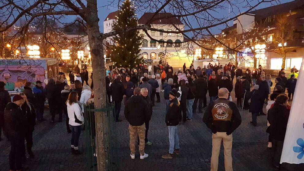 Manifestationen hålls på torget i Ronneby.