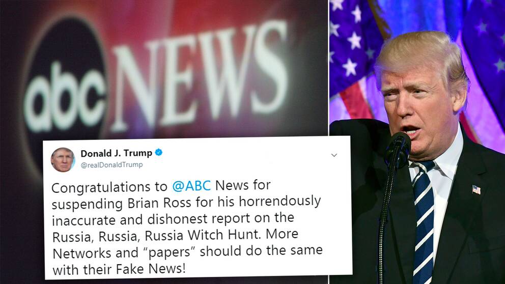 Donald Trump, ABC News och Trumps Twitterinlägg