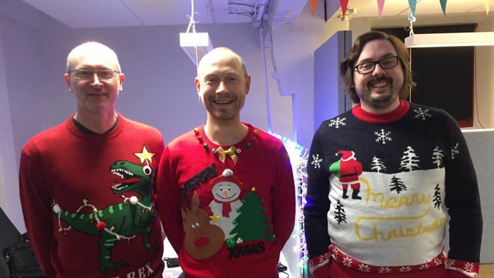 Per Borglin, Marcus Johansson och Joel Bäck på Hässleholms Kommuns IT-Avdelning
