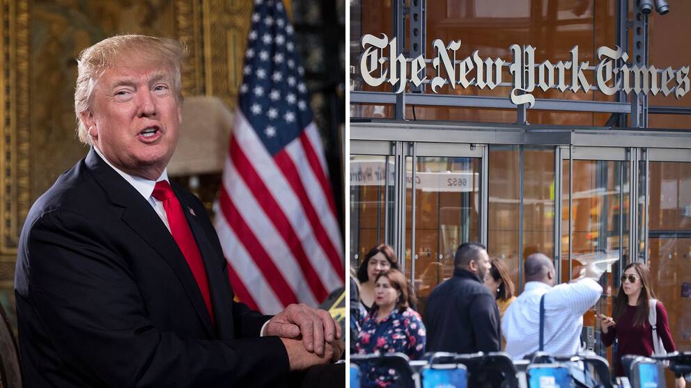 Donald Trump har flera gånger riktat hård kritik mot New York Times. Presidenten gör däremot fortfarande intervjuer med tidningen.