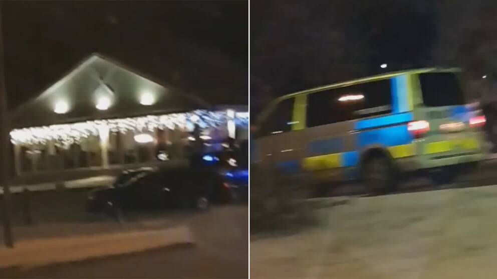 Stort polispådrag efter skottlossningen på pizzerian i Uppsala.