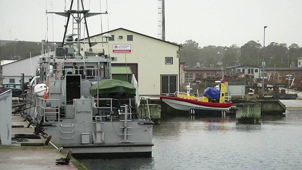 Fårösund försvarsmakten ubåtshamn marinvarvet gotland