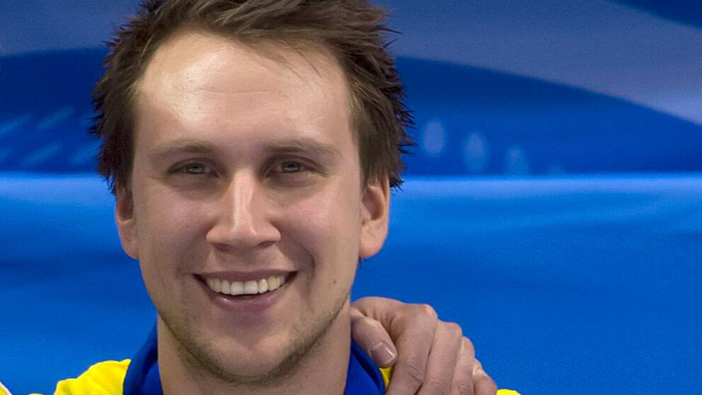 Curlinglandslagets Fredrik Lindberg.