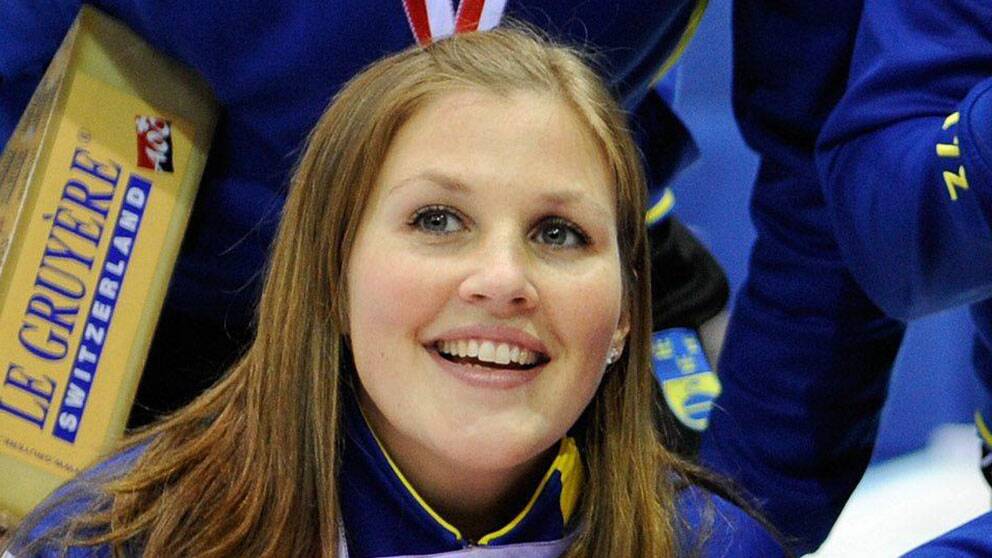Curlinglandslagets Christina Bertrup.