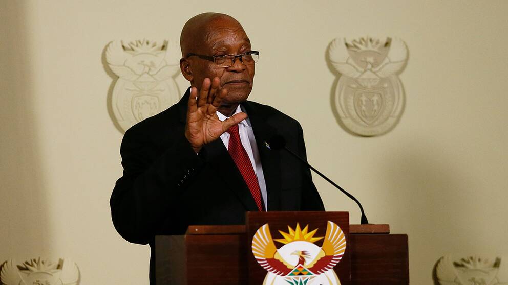 Sydafrikas president Jacob Zuma avgår