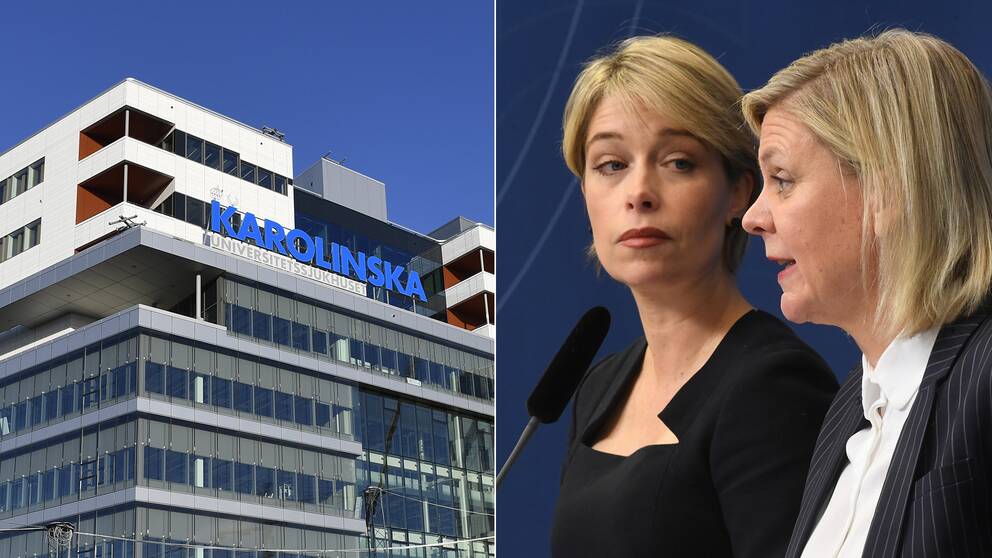 Nya Karolinska Solna och Annika Strandhäll (S) och Magdalena Andersson (S).