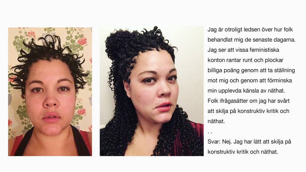 Anna Suvanna Davidsson, eller Apan satt i granen som hon kallas på Instagram, gjorde hårförlängningar på en afrikansk frisörsalong och la efteråt upp en bild. 