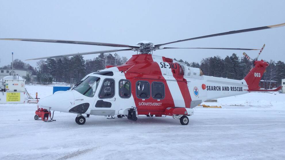 Visbys nya sjöräddningshelikopter står på Skavsta.