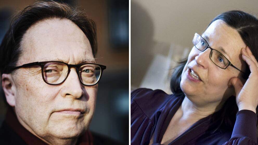 Bild på Horace Engdahl och bild på Anna Ekström