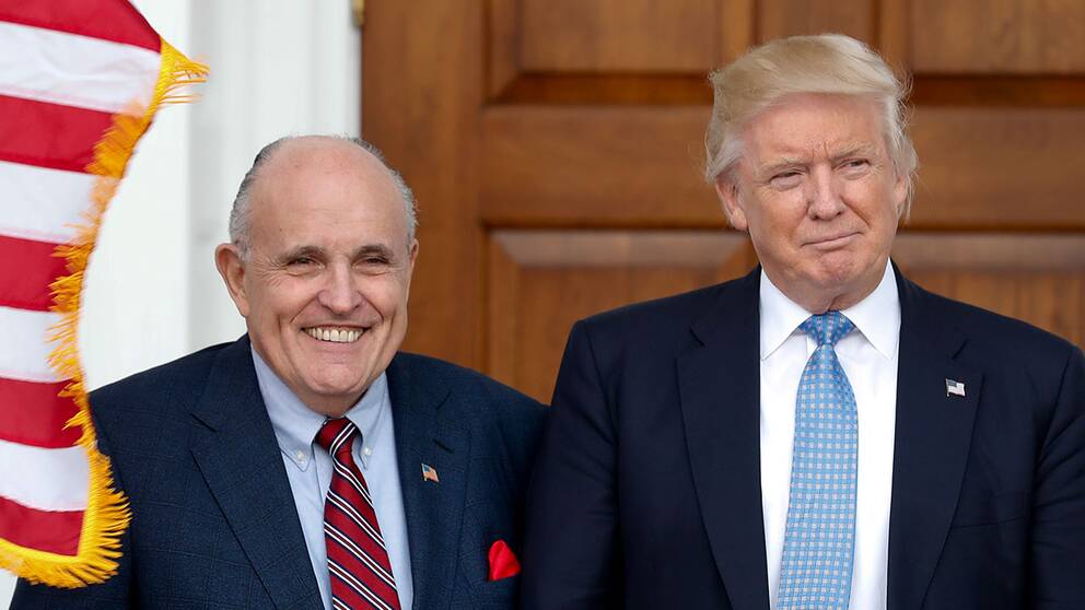 Rudy Giuliani och Donald Trump.