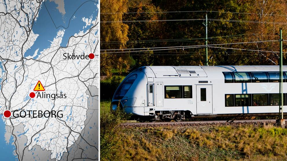 Elfelet uppstod på västra stambanan, mellan Alingsås och Vårgårda.