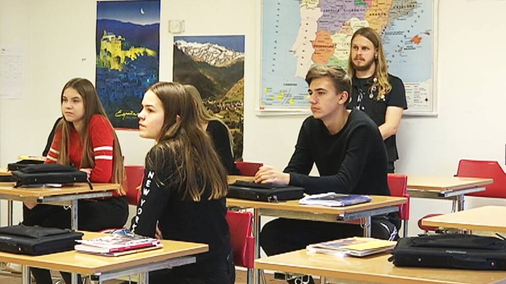 Albin Karlsson som går i 8:an på Kyrkebyskolan i Arvika har spanska som språkval