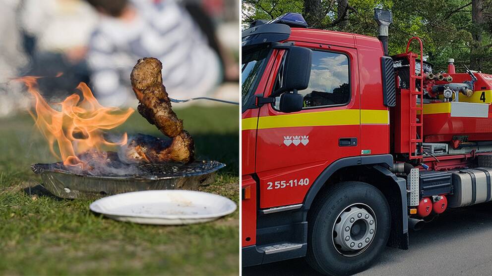 Engångsgrillar måste användas med det medföljande stativet, berättar Lennart Liljeroth vid räddningstjänsten Storgöteborg.