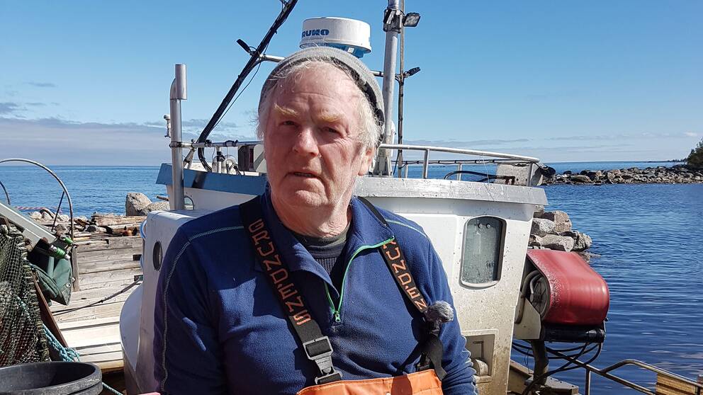 Yrkesfiskare Carl-Åke Wallin. 