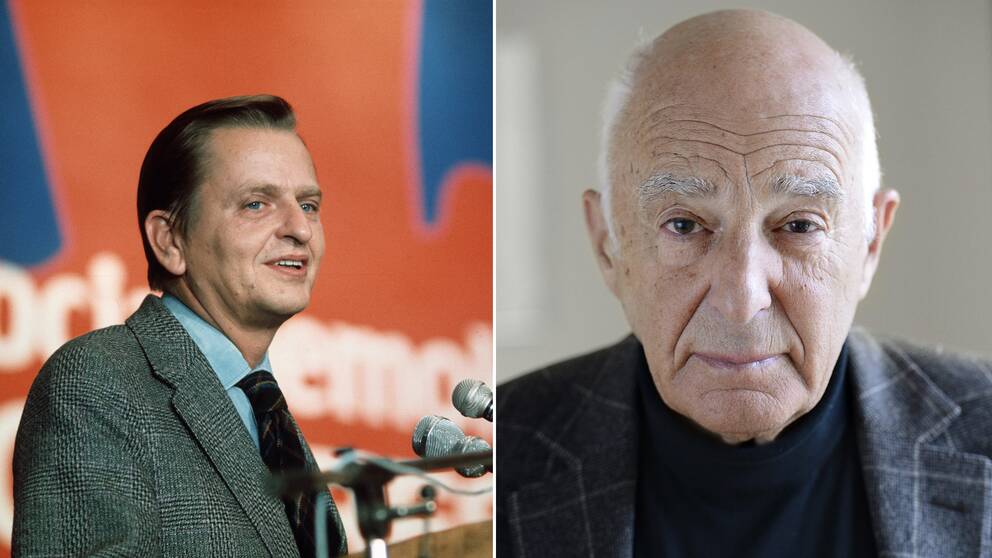 Delad bild, från vänster: Förre statsministern Olof Palme. Från höger: Advokaten Leif Silbersky.