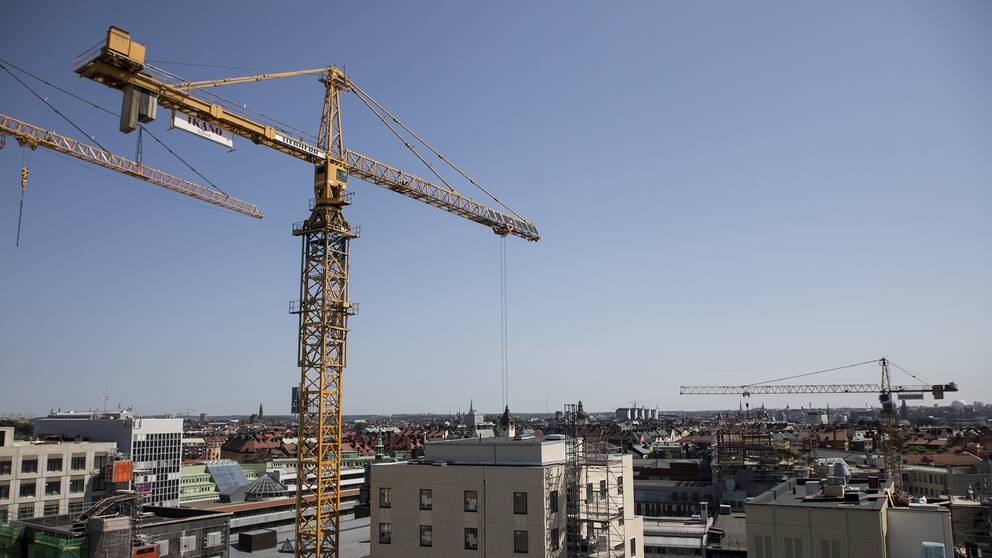 Byggkran i Stockholm.