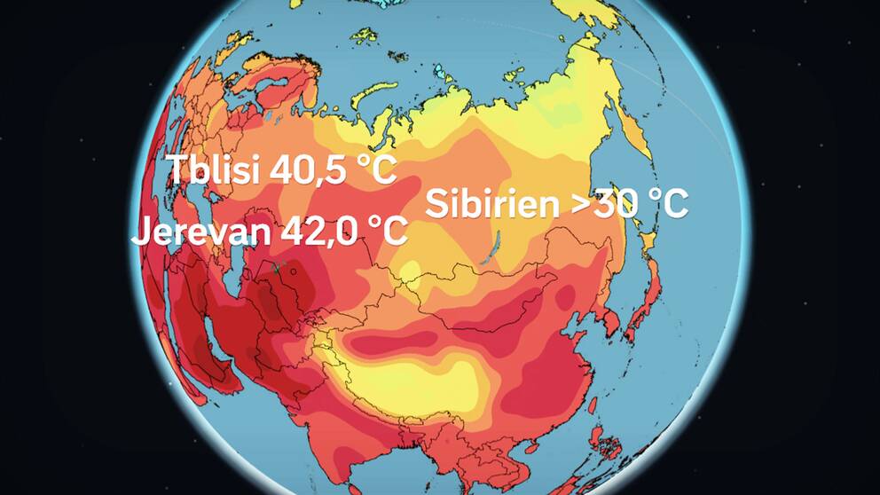 I delar av norra Sibirien var temperaturerna ovanligt höga under juni månad, enligt WMO, den meteorologiska världsorganisationen. I Tblisi i Georgien uppmättes nytt värmerekord, även i Jerevan i Armenien.
