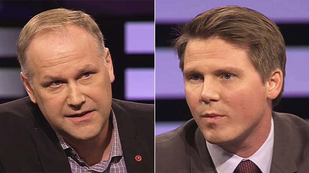 Jonas Sjöstedt (V) och Erik Ullenhag (FP) debatterade integration i Agenda.