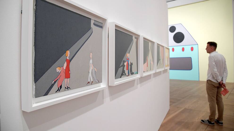 Marie-Louise Ekmans konst visas upp på Moderna museet i Stockholm 2017.
