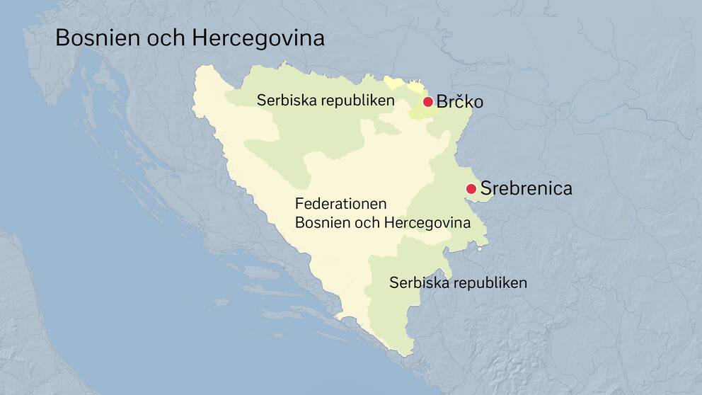 I landet Bosnien och Hercegovina finns de två autonoma områdena Serbiska republiken och Federationen Bosnien och Hercegovina. Området Brčko är direkt underställt de centrala myndigheterna.