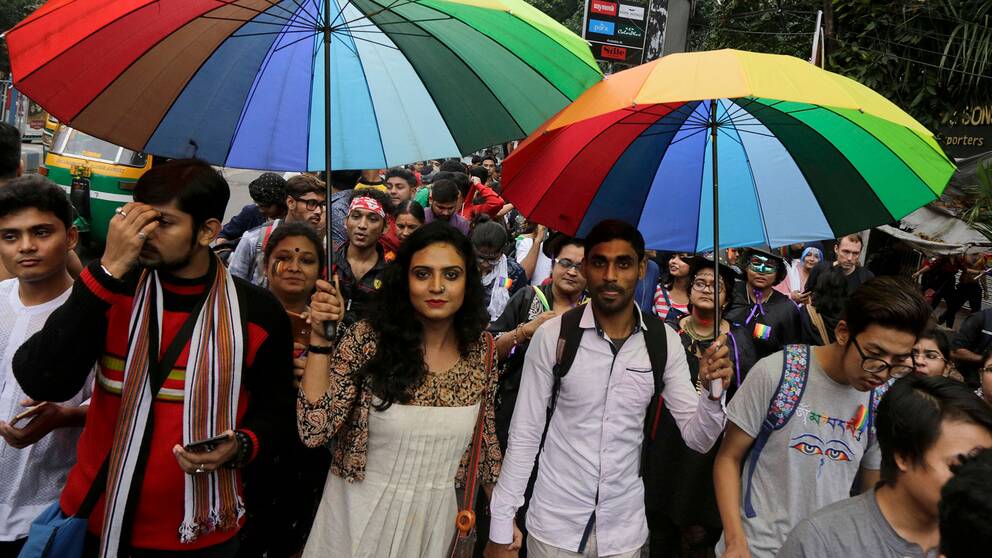 Prideparad i Kolkata, Indien, i vintras.