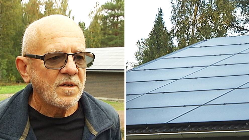 Sune Nyqvist på Hammarö byggde en liten lada till sin islandshäst och satte solcellspaneler på taket