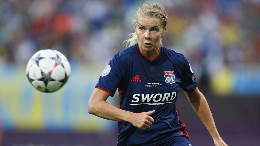 Norska fotbollsstjärnan Ada Hegerberg, här i klubblaget Lyon.