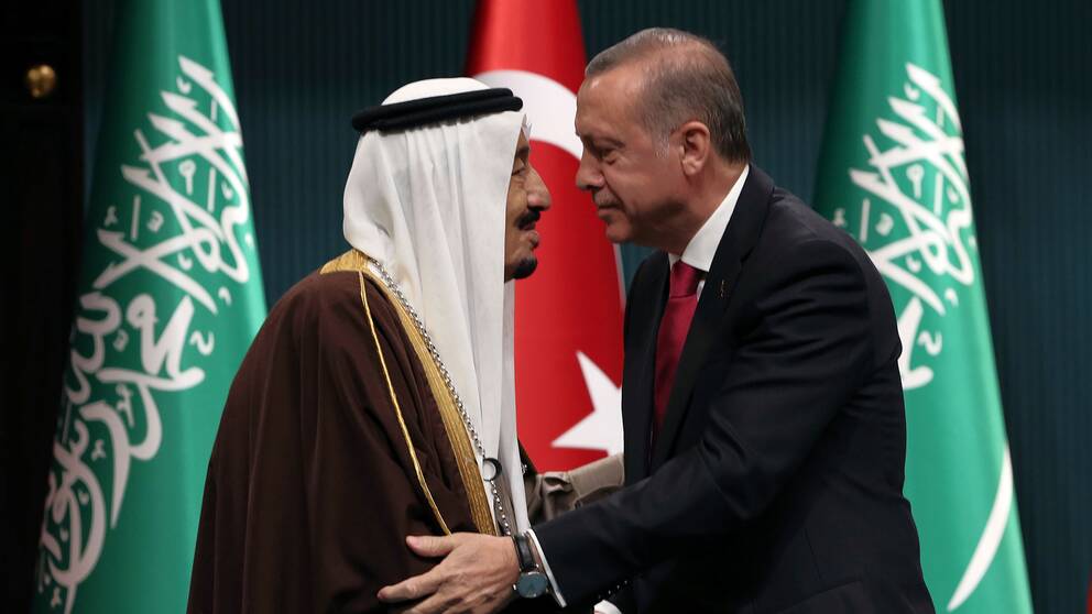 Kung Salman och president Erdogan i Ankara 2016.