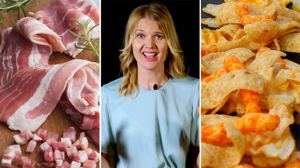 Bacon, Emma Frans och chips.