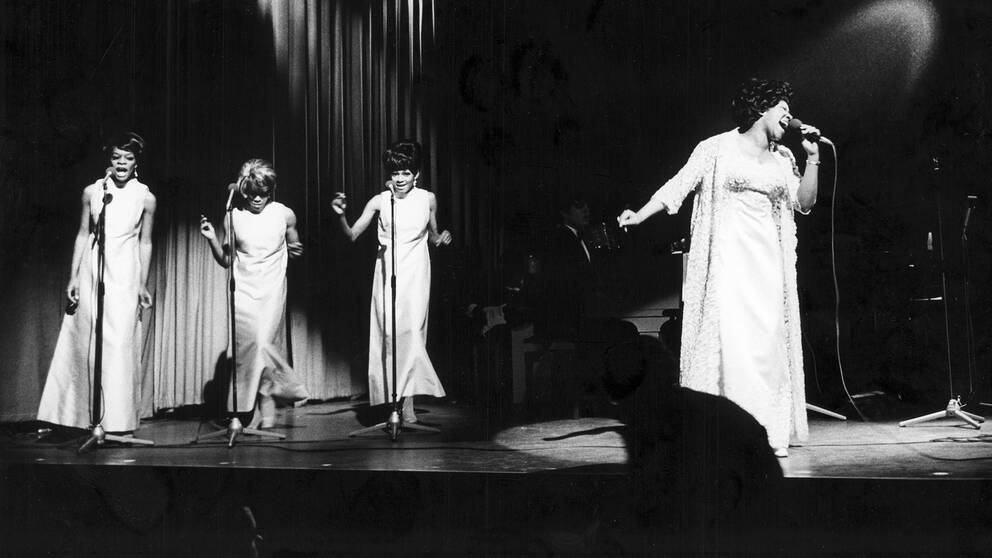 Aretha Franklin vid en konsert 1968, några år innan dess att den kommande dokumentären spelades in