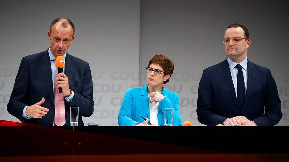 Friedrich Merz, Annegret Kramp-Karrenbauer och Jens Spahn kandiderar till partiledarposten i det kristdemokratiska partiet CDU.