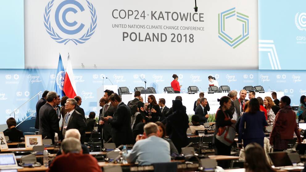 Förhandlingar på klimatmötet i Katowice i Polen.