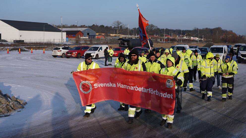 hamnstrejk, karlshamns hamn, hamnarbetarförbundet, strejk