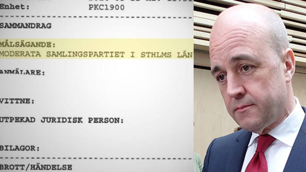 Polisanmälan och Fredrik Reinfeldt.