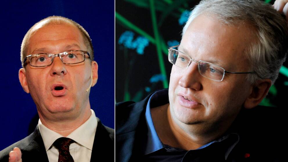 ”Vi känner inte igen bilden av Pär som tecknas i media”, skriver Azelios ordförande Bo Dankis (t.v) i ett mejl till SVT.